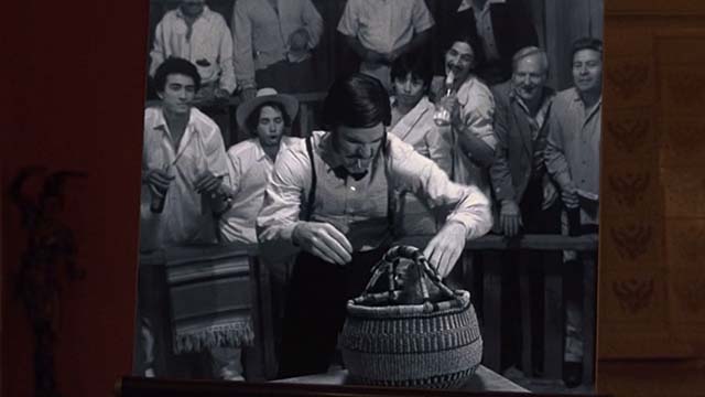 The Jerk - cat juggler Steve Martin with basket of kittens