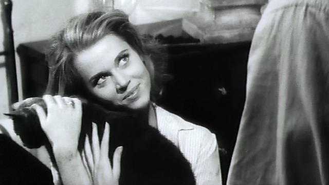 Joy House - Jane Fonda holding gray cat