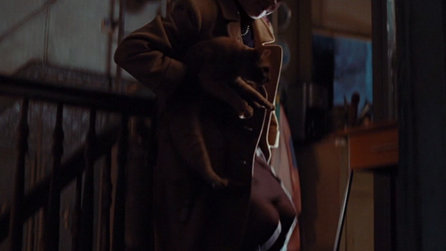 Julie and Julie - Terry ginger cat being picked up by Julie Amy Adams