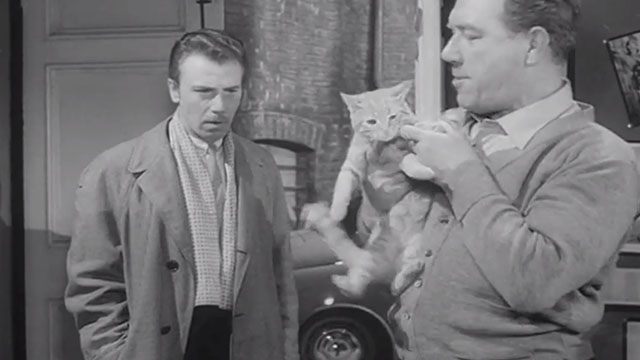 Jungle Street - ginger tabby cat held by doorman inside club with Joe Lucas Brian Weske
