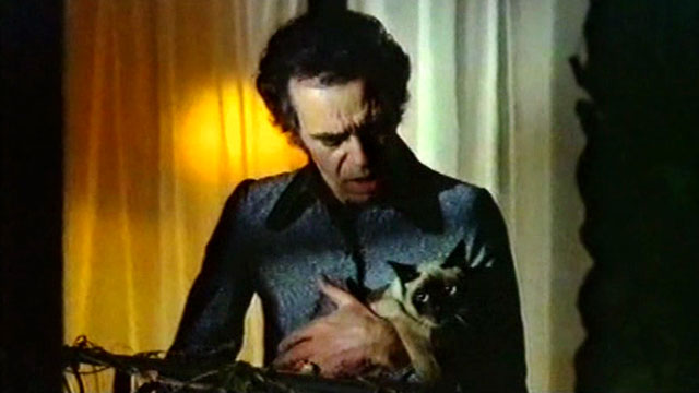 The Killer Wore Gloves - La muerte llama a las 10 - Mr. Lewis Carlos Otero holding Siamese cat Bonzo