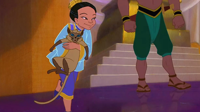 The King & I - Princess Naomi running with Siamese cat