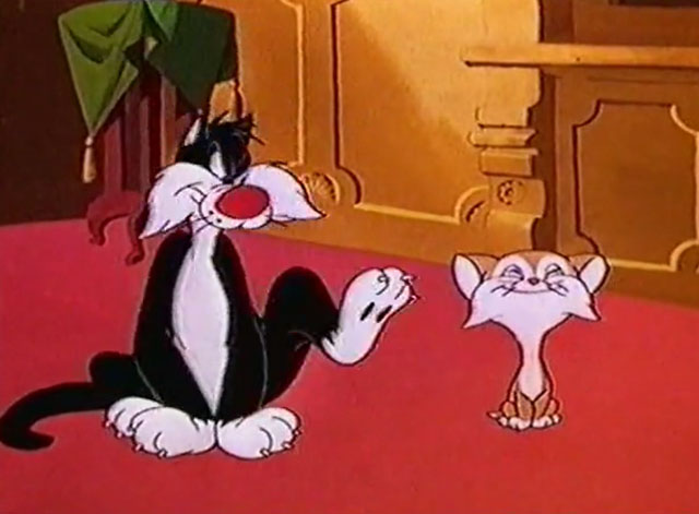 Kit for Cat - Sylvester the cat about to kick kitten