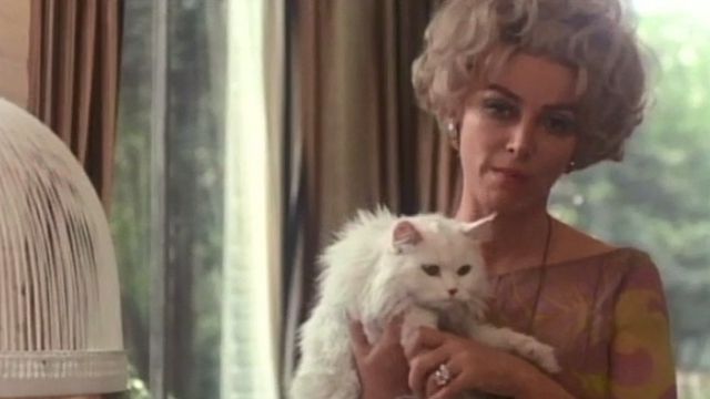 The Landlord - Joyce Enders Lee Grant holding long-haired white cat