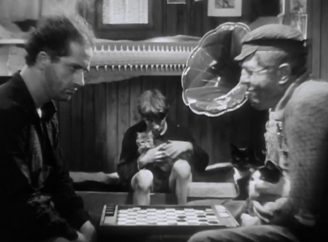 L'Atalante - Jules Michel Simon and cabin boy holding cats with Jean Dast&eacute;