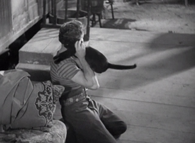 Liliom - Liliom Charles Boyer hugging black cat