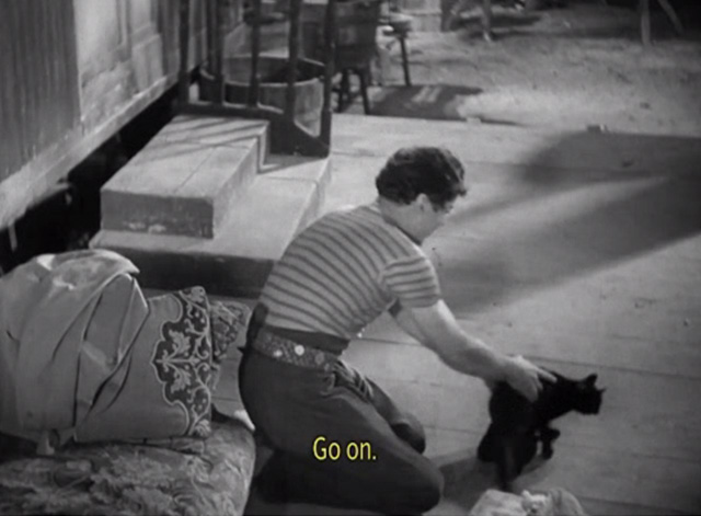 Liliom - Liliom Charles Boyer letting black cat go
