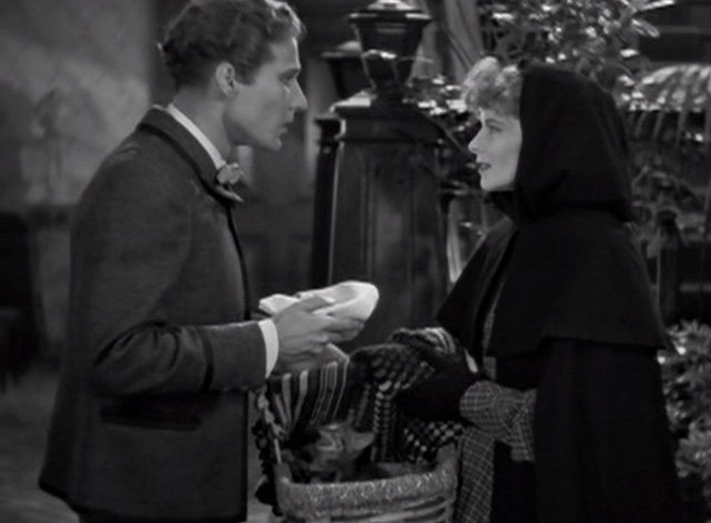 Little Women - Jo Katharine Hepburn giving Laurie Douglass Montgomery a basket of kittens