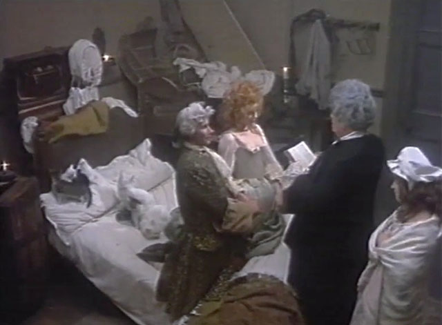 Lock Up Your Daughters - Lusty Jim Dale and Hoyden Vanessa Howard getting married on bed by Reverend Bull Peter Bull and Nurse Patricia Routledge with numerous cats