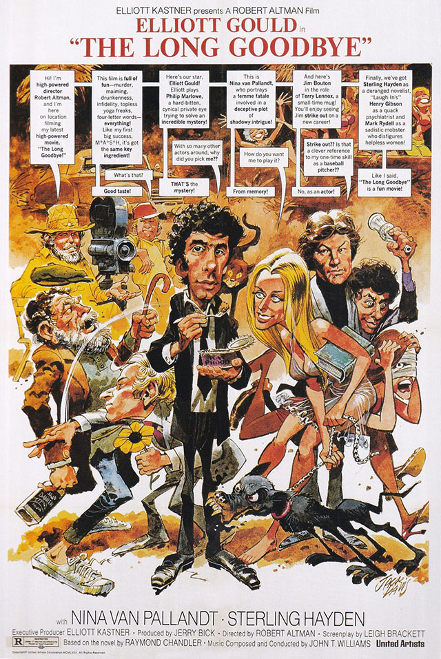 The Long Goodbye - Jack Davis illustrated poster for movie