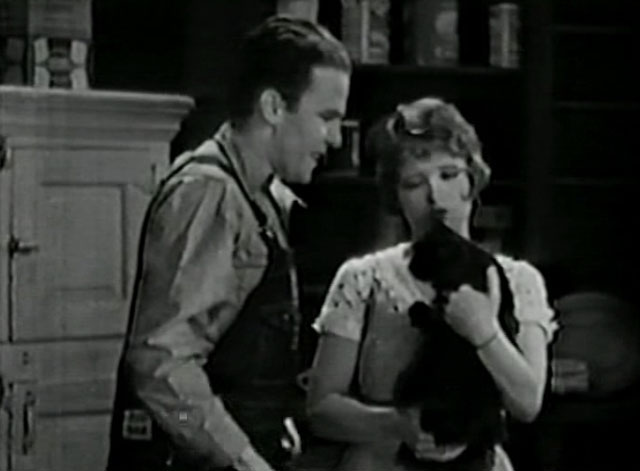 Love Among the Millionaires - Jerry Stanley Smith with Pepper Clara Bow holding longhair black cat