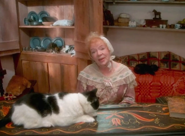 Love at Stake - Aunt Deliverence Norma MacMillan playing piano surrounded by cats