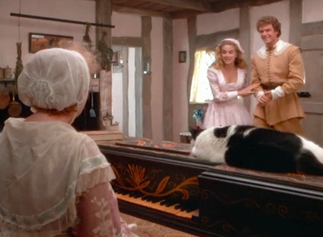 Love at Stake - Aunt Deliverence Norma MacMillan playing piano with tuxedo cat and Miles Patrick Cassidy with Sara Lee Kelly Preston