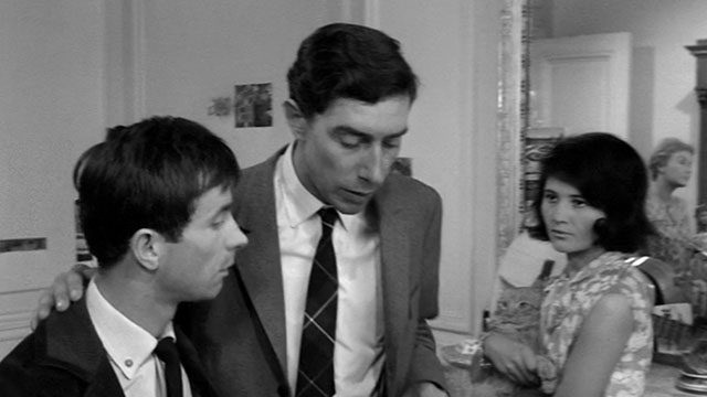 Lucky Jo - inspector Jean Pierre Rambal with girl holding tabby cat