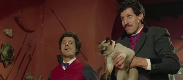 Il lungo, il corto, il gatto - The Long, the Short and the Cat - seal point Siamese cat Archibald picked up by Franco Franchi and Ciccio Ingrassia