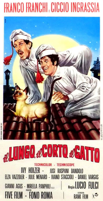 Il lungo, il corto, il gatto - The Long, the Short and the Cat - cartoon Siamese cat Archibald on movie poster