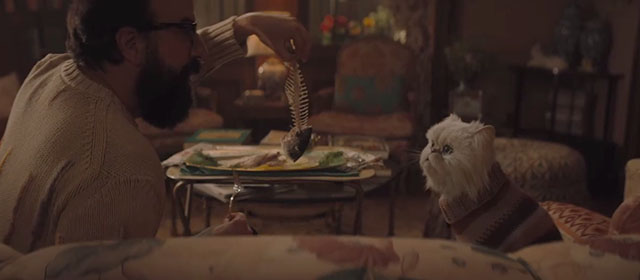 Lyle Lyle Crocodile - silver Persian longhair cat Loretta with Mr. Grumps Brett Gelman