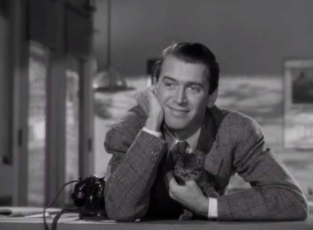 Magic Town - tabby kitten Panther with eyes closed petted by Rip James Jimmy Stewart