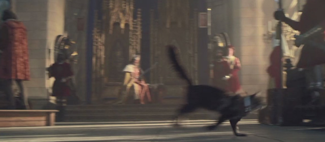 Maleficent Mistress of Evil - tabby cat running across floor