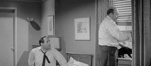 The Man Who Died Twice - black cat placed on windowsill by Hart Gerald Milton as Santoni Richard Karlan watches