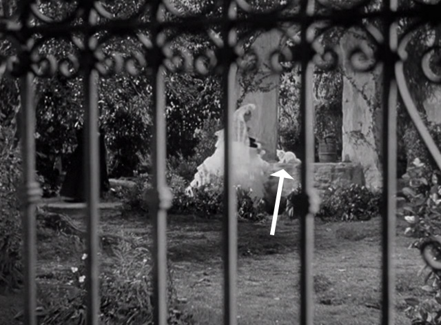 The Mark of Zorro - Lolita Quintero Linda Darnell close to white cat on bench
