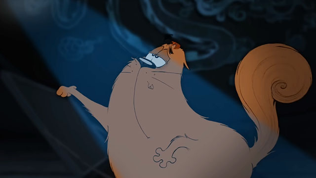 Marmalade is Missing - cartoon longhair ginger cat emoting on stage