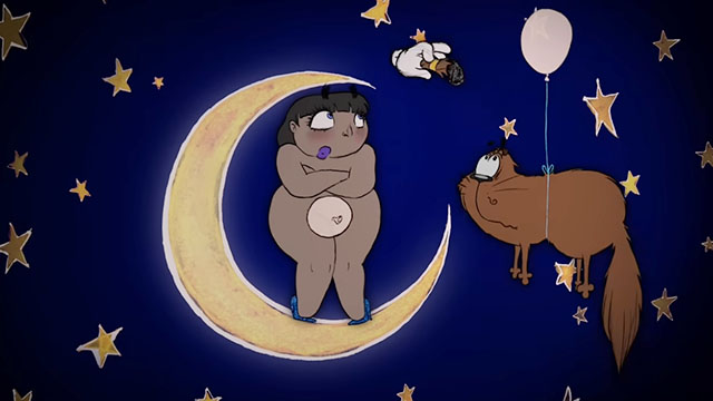 Marmalade is Missing - cartoon longhair ginger cat floating under balloon with Roxy Rockets