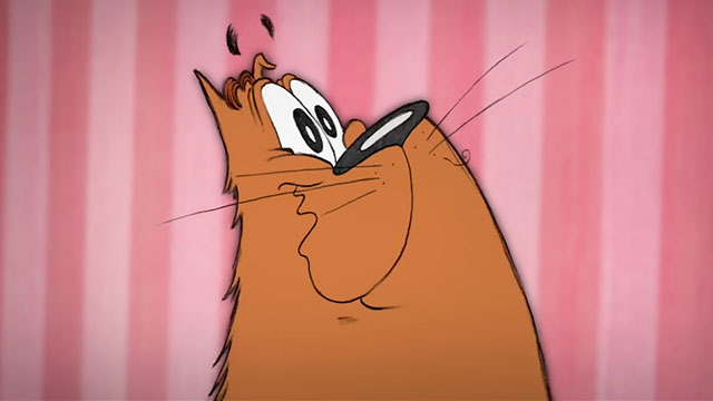 Marmalade is Missing - cartoon longhair ginger cat happy