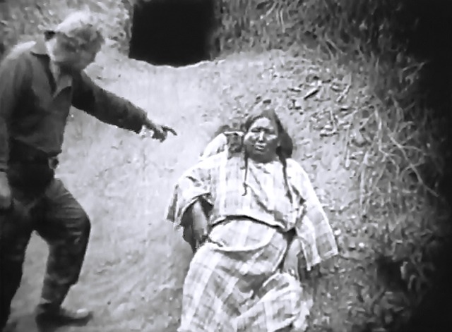 Mickey - Minnie Devereaux with tabby cat on shoulder and George Nichols