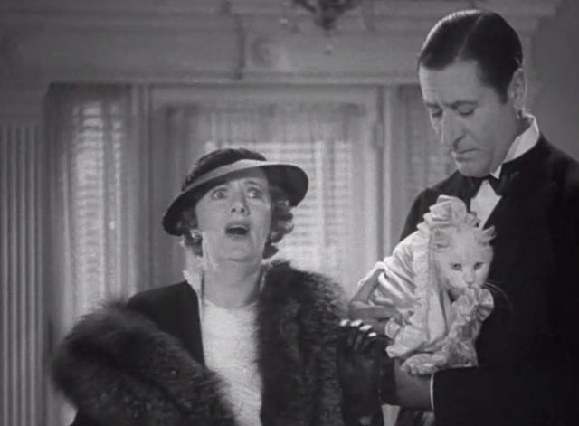 Mister Cinderella - Aunt Penelope Kathleen Lockhart with Watkins Arthur Treacher holding white longhair cat Napoleon