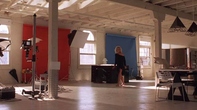 The Morning After - flame point cat washing self as Alex Jane Fonda comes out of bedroom