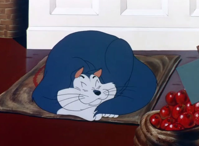 The Mouse-Merized Cat - cartoon blue cat sleeping