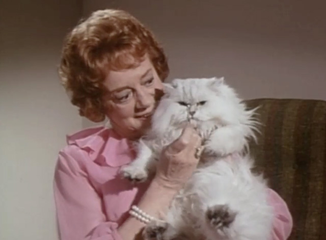 My Dog, the Thief - Mrs. Formby Elsa Lanchester showing white Persian cat Cleopatra dog whistle