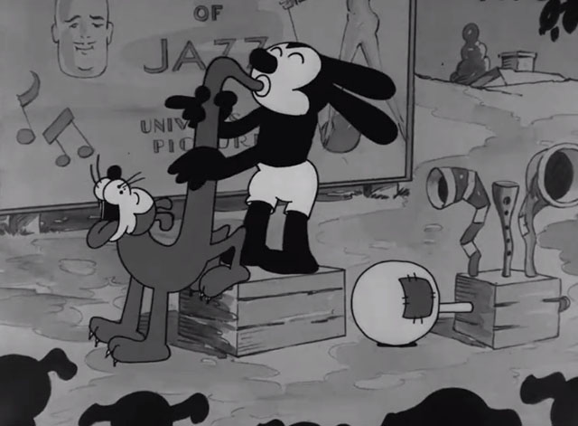 My Pal Paul - Oswald the Lucky Rabbit playing cartoon cat like saxophone