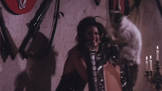 The Night of 1000 Cats - cat being thrown at actress