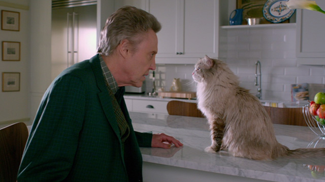Nine Lives - Perkins Christopher Walken talking to Norwegian Forest Cat Mr. Fuzzypants on car