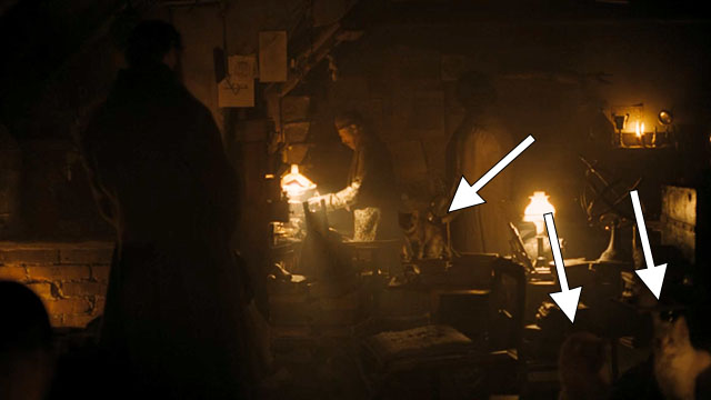 Nosferatu - several cats in dark room of Professor von Franz