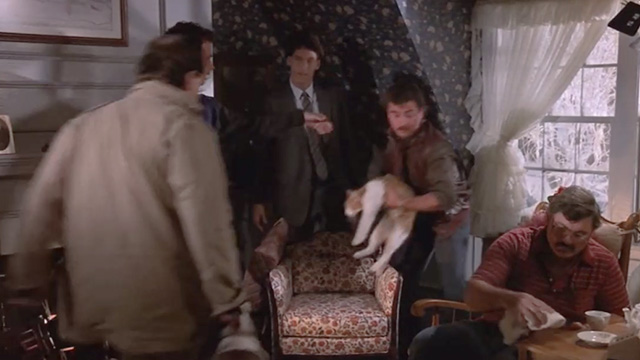 Nothing in Common - David Tom Hanks ordering orange and white cat off the commercial set