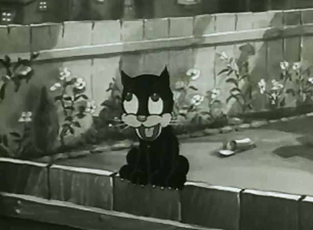 Not Now - cartoon black cat singing not now