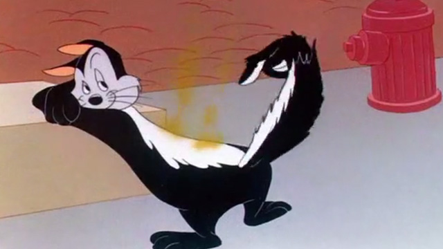 Odor-able Kitty - cartoon cat disguised as skunk