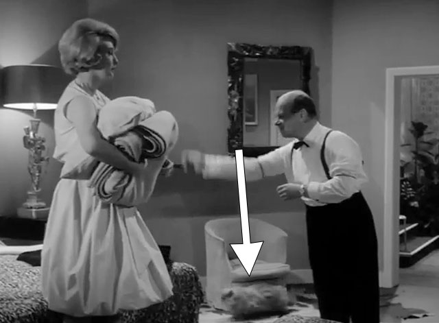 Part-Time Wife - Drew Kenneth J. Warren and Jenny Nyree Dawn Porter with gray Persian running under bed behind them