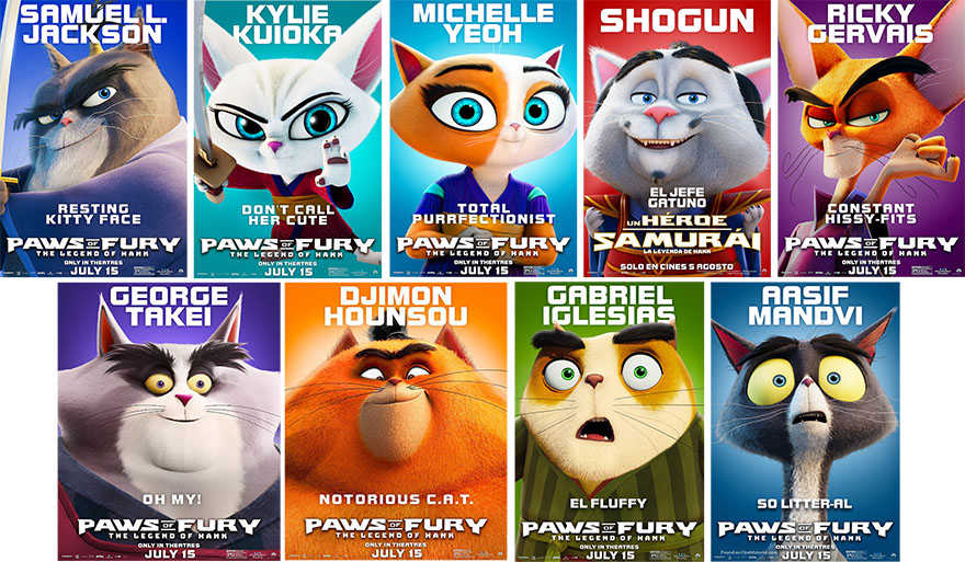 Paws of Fury - cartoon cats character posters