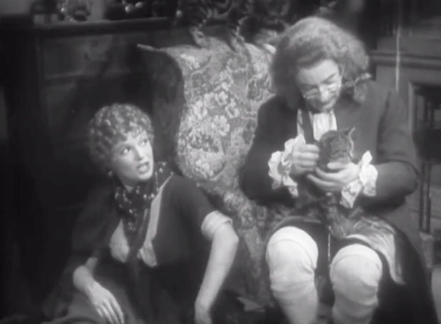 Peg of Old Drury - Mr. Rich Hay Petrie with tabby cat beside Peg Anna Neagle