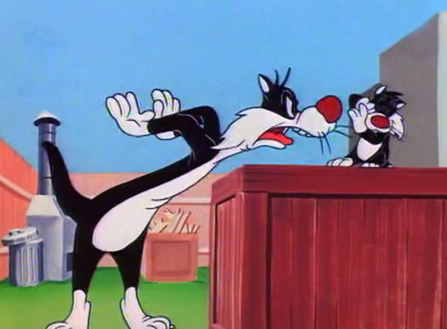Pop 'im Pop - Sylvester cat yelling at Sylvester Jr.