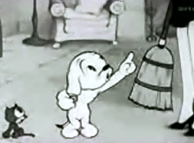 Pudgy and the Lost Kitten - Pudgy explains to Betty Boop about Myron the lost kitten
