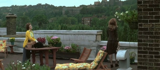 The Pyx - black cat on rooftop table with Meg Yvette Brind'amour and Elizabeth Karen Black