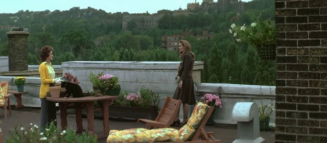 The Pyx - black cat on rooftop table with Meg Yvette Brind'amour and Elizabeth Karen Black
