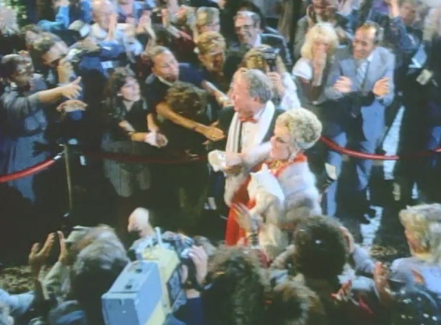 Repossessed - Ernest Weller Ned Beatty and Fanny Ray Weller Lana Schwab walking down red carpet with white cat Kit Kat