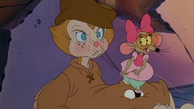 Rock-a-Doodle - Edmund cartoon cat and Peepers mouse