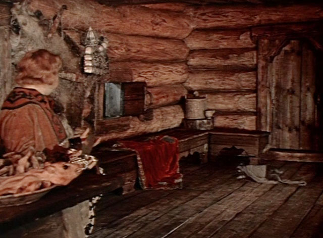 Ruslan i Lyudmilla - Farlaf V. Nevinnyy looking at tabby cat running from beneath cloak